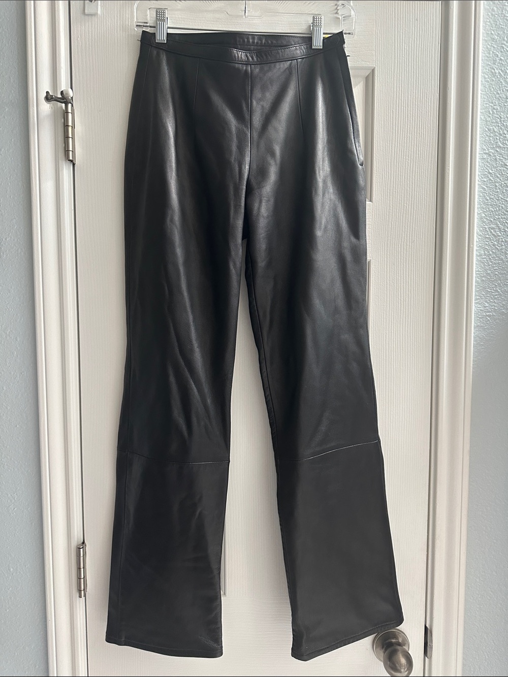 Vintage Black Straight Leg Wilson Leather Pants Women’s 2 Bikercore Whimsygoth